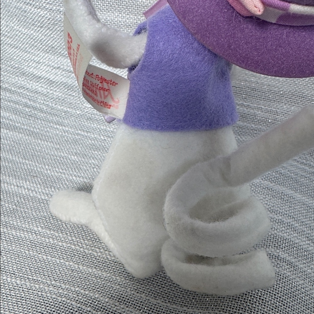 Annalee 2003 Mouse Purple Hat Vest Cane Curly Tail 6" Tall - Picture 5 of 7